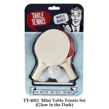 Divertido mini tenis de mesa conjunto (brillo en la oscuridad) juguete